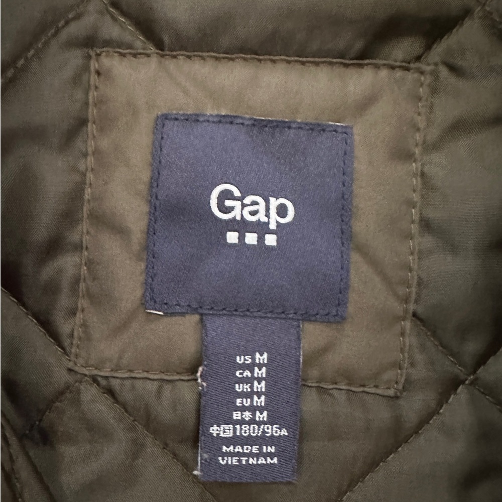 Men's Green Quilted Jacket - Picture 3 of 3
